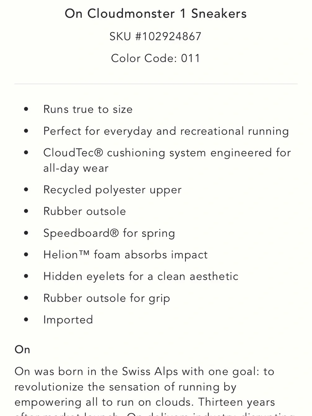 On Cloudmonster 1 Sneakers